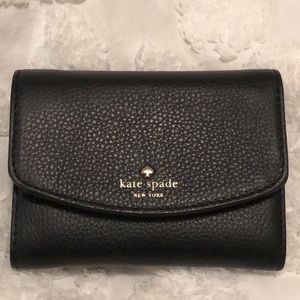 Kate Spade Black Trifold Wallet NWOT